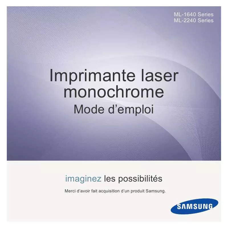 Mode d'emploi SAMSUNG ML-1641