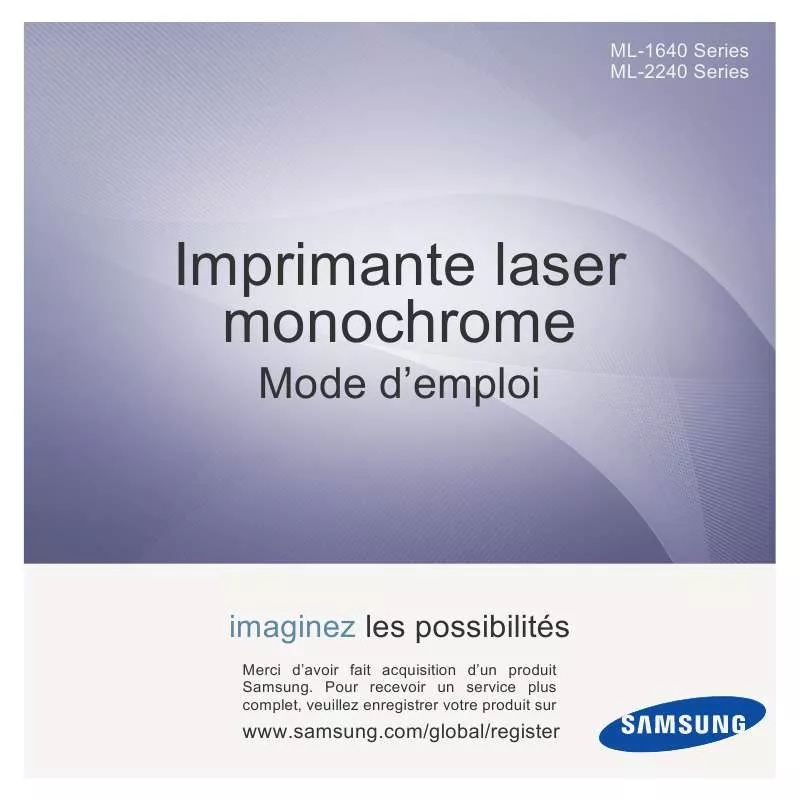 Mode d'emploi SAMSUNG ML2240-XAA