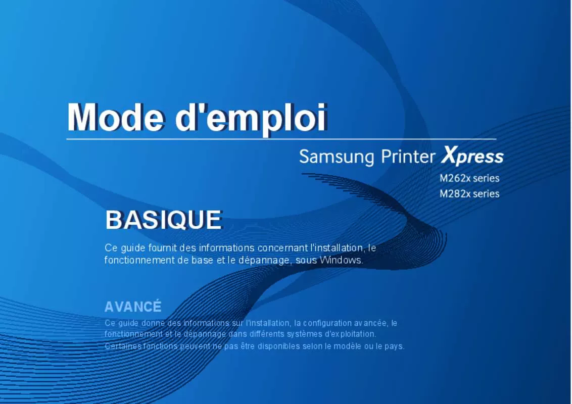 Mode d'emploi SAMSUNG ML-2825ND