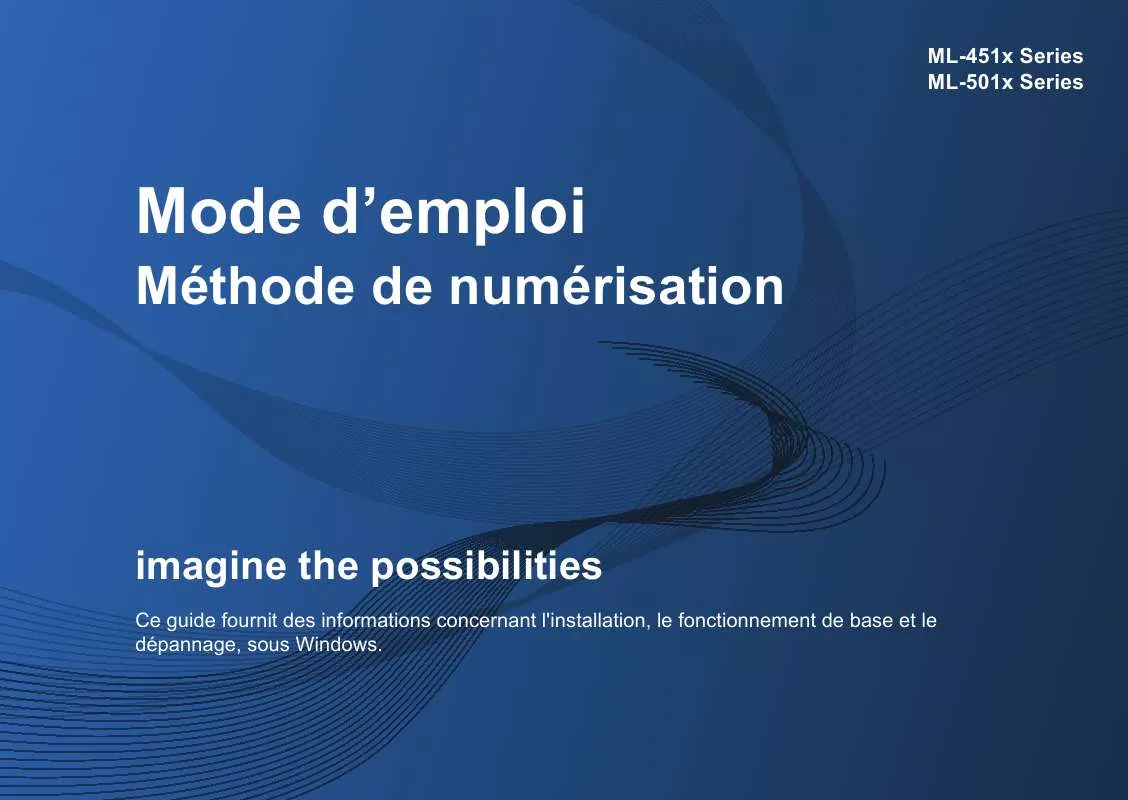 Mode d'emploi SAMSUNG ML-5012ND