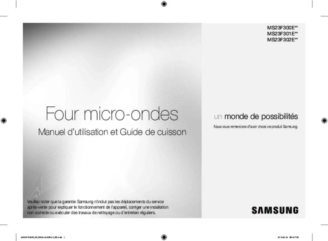 Mode d'emploi SAMSUNG MS23F300EEK