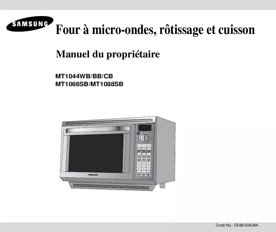 Mode d'emploi SAMSUNG MT1044WB