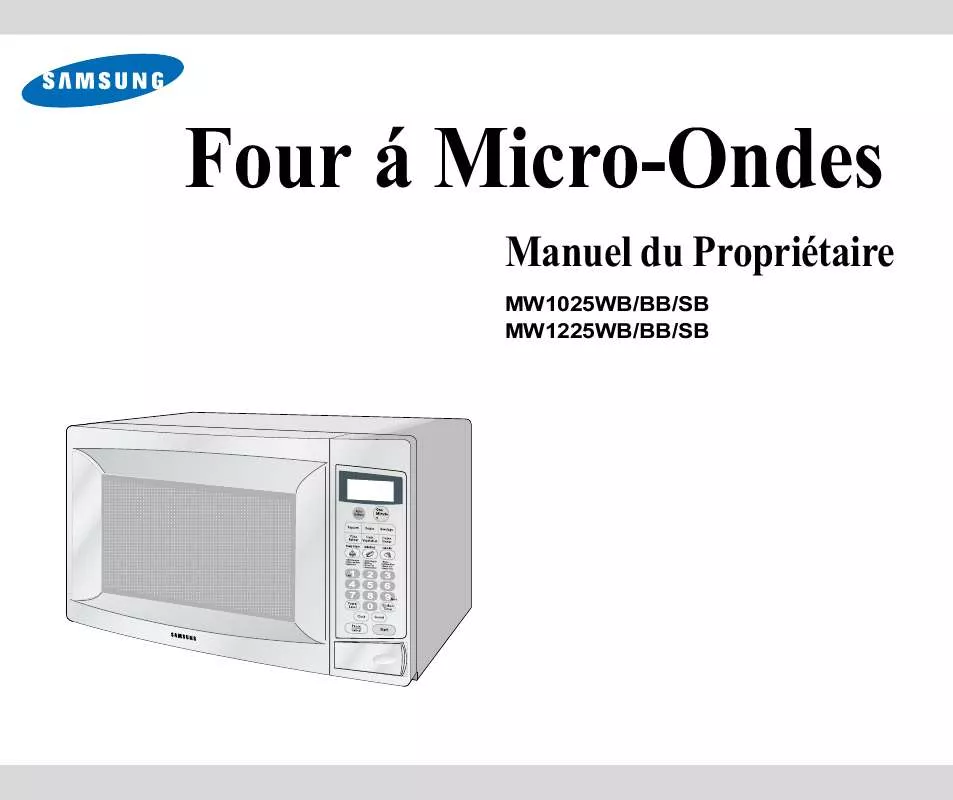 Mode d'emploi SAMSUNG MW1025WB