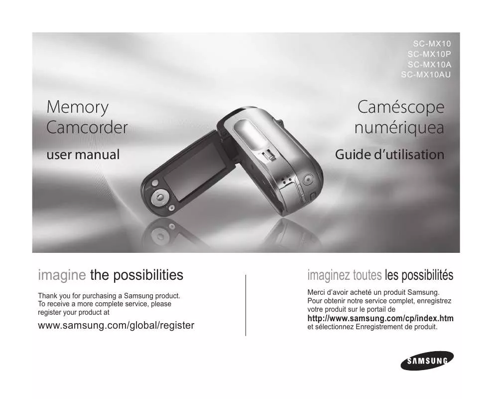 Mode d'emploi SAMSUNG MX10