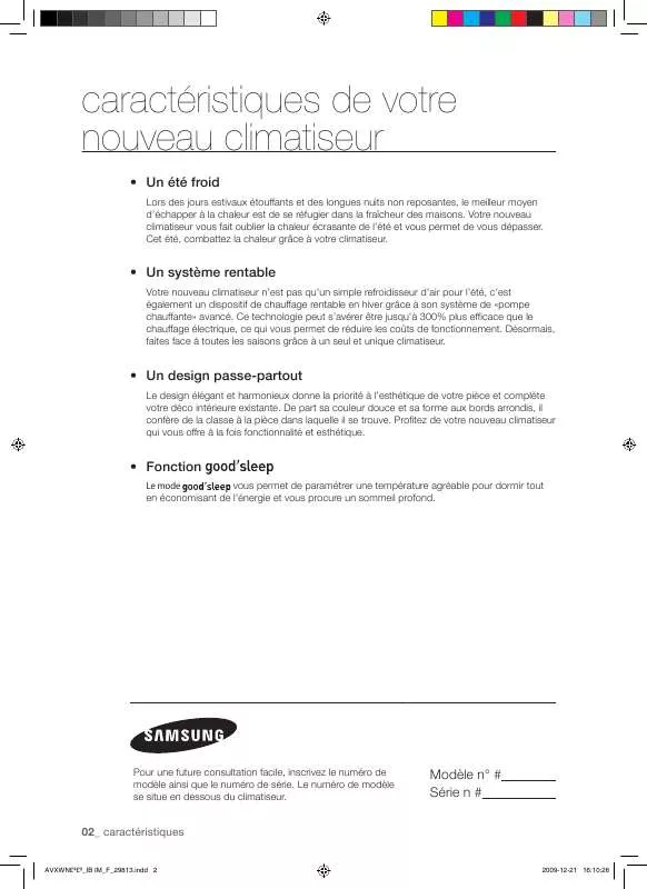 Mode d'emploi SAMSUNG ND036QHXEA