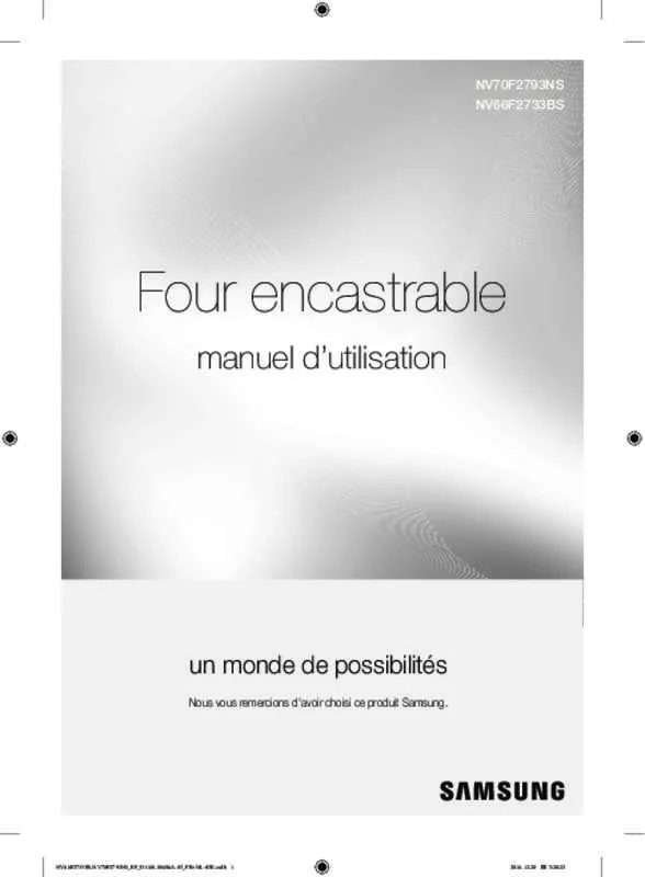 Mode d'emploi SAMSUNG NV66F 2733BS