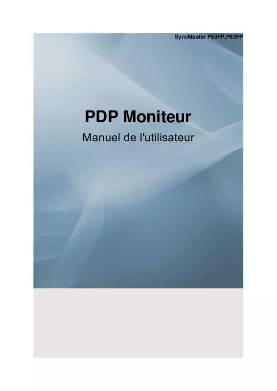 Mode d'emploi SAMSUNG P63FP