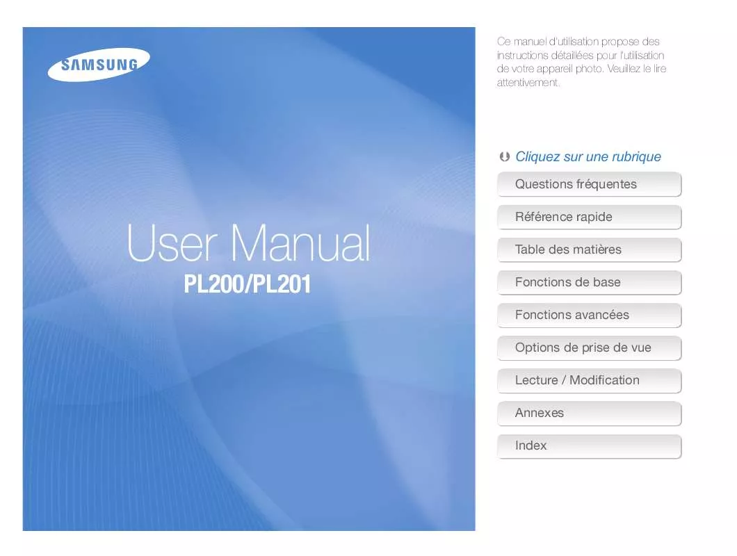 Mode d'emploi SAMSUNG PL200