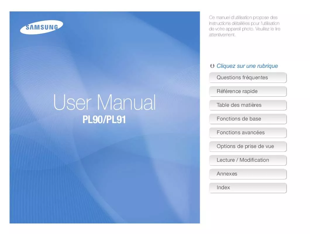 Mode d'emploi SAMSUNG PL90