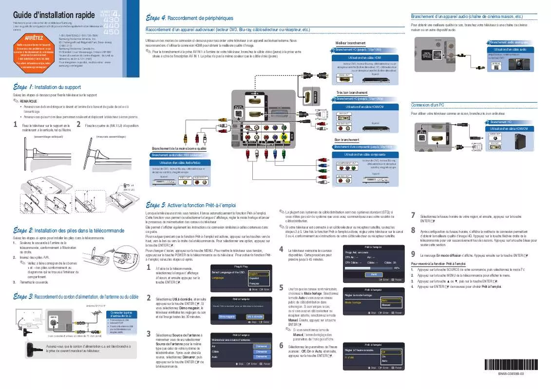 Mode d'emploi SAMSUNG PN51D440A5D