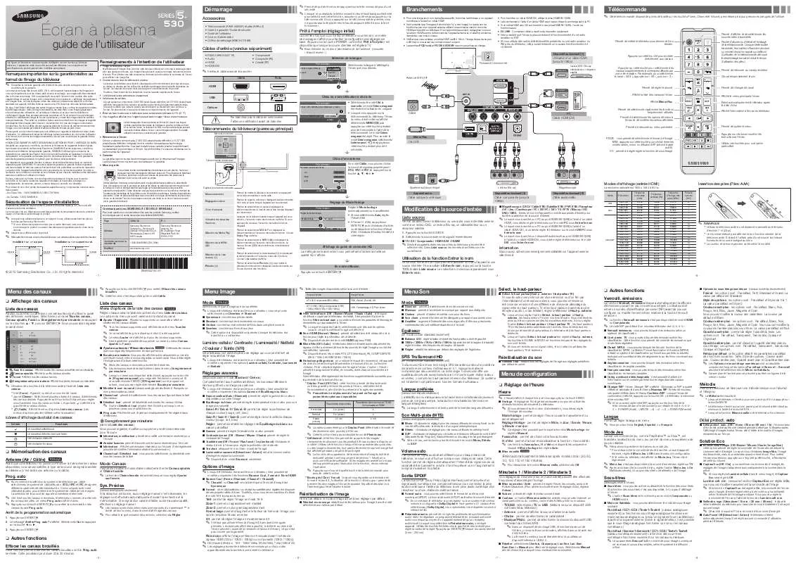 Mode d'emploi SAMSUNG PN60E530A3F