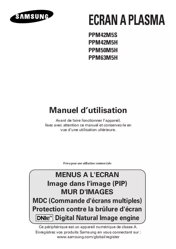 Mode d'emploi SAMSUNG PPM42M5HS