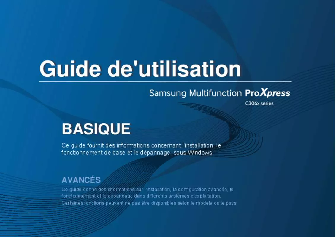 Mode d'emploi SAMSUNG C3060 & PROXPRESS SL-C3060FR