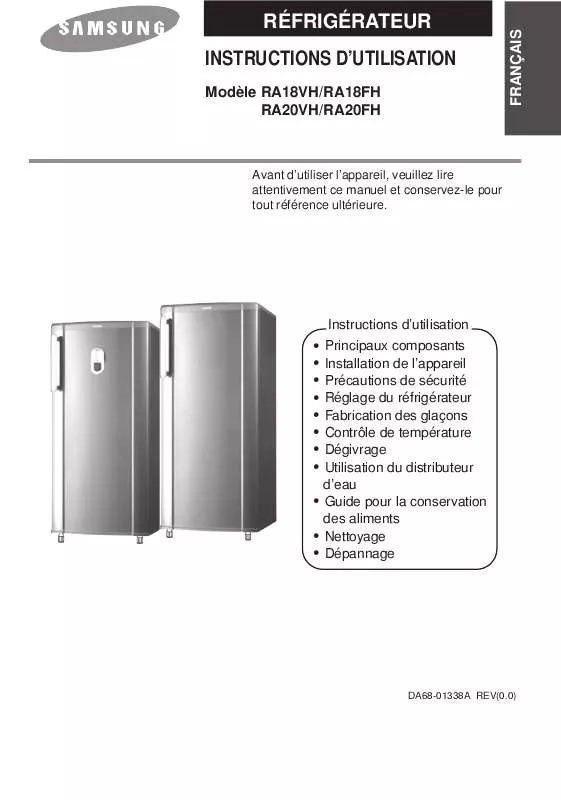 Mode d'emploi SAMSUNG RA20VHSS