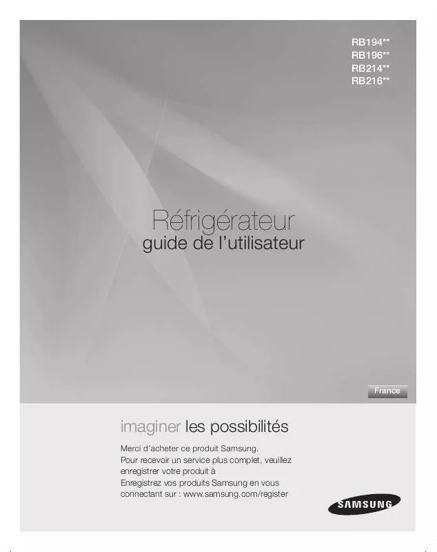 Mode d'emploi SAMSUNG RB194ABBP/XAC