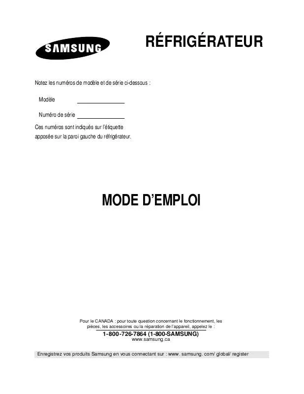 Mode d'emploi SAMSUNG RB213KABB