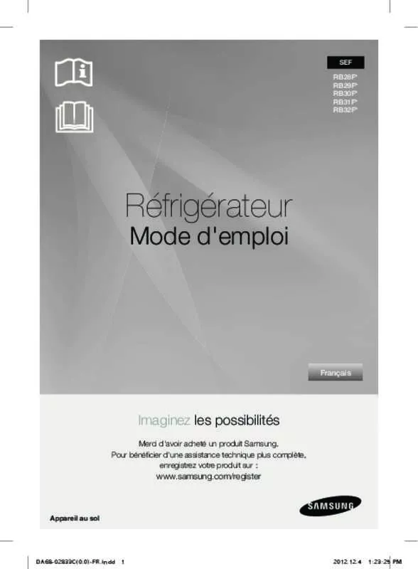 Mode d'emploi SAMSUNG RB29FSRNDSA