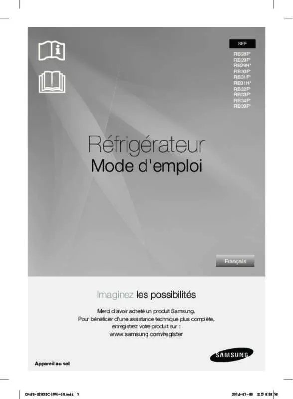 Mode d'emploi SAMSUNG RB31FSJMDWW