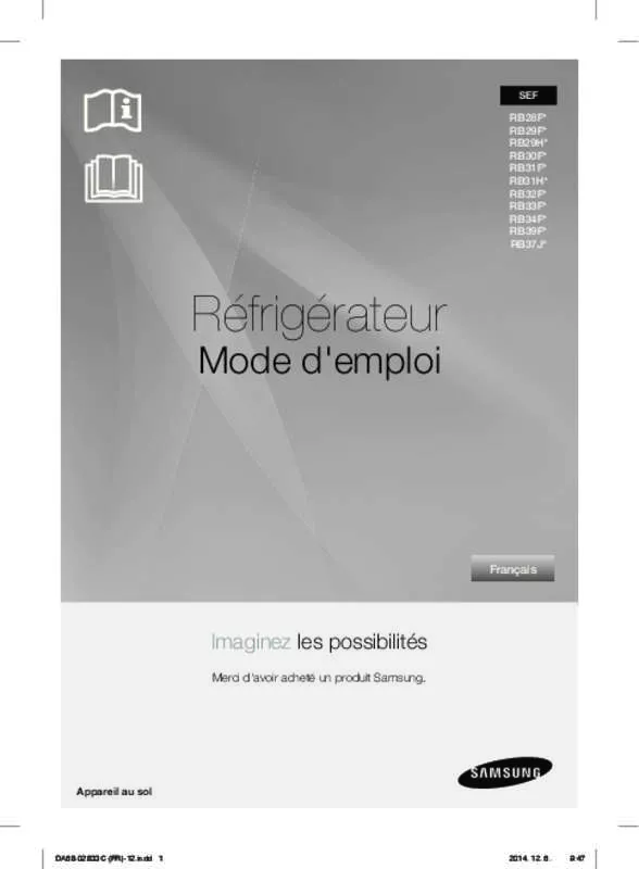 Mode d'emploi SAMSUNG RB37J5820SA