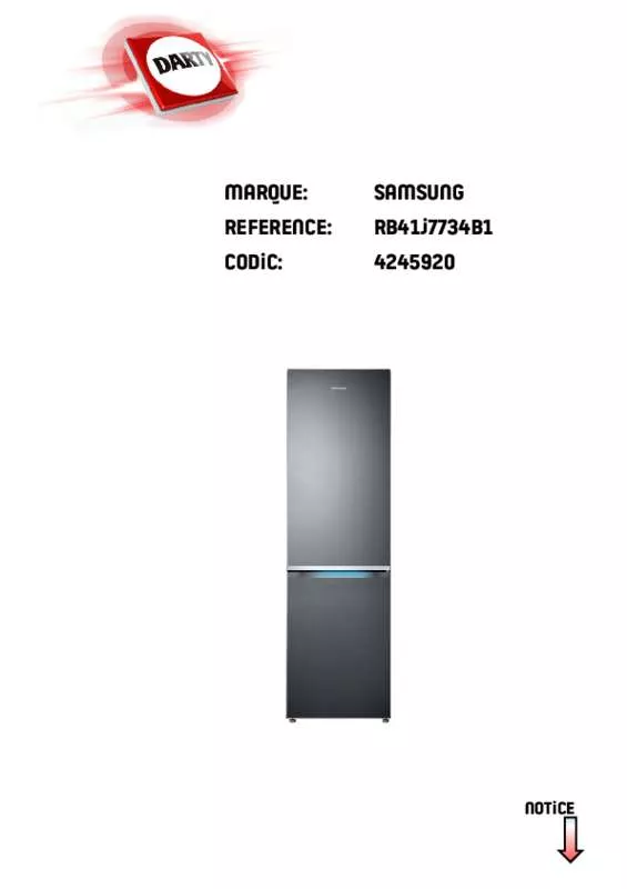 Mode d'emploi SAMSUNG RB41J7734B1