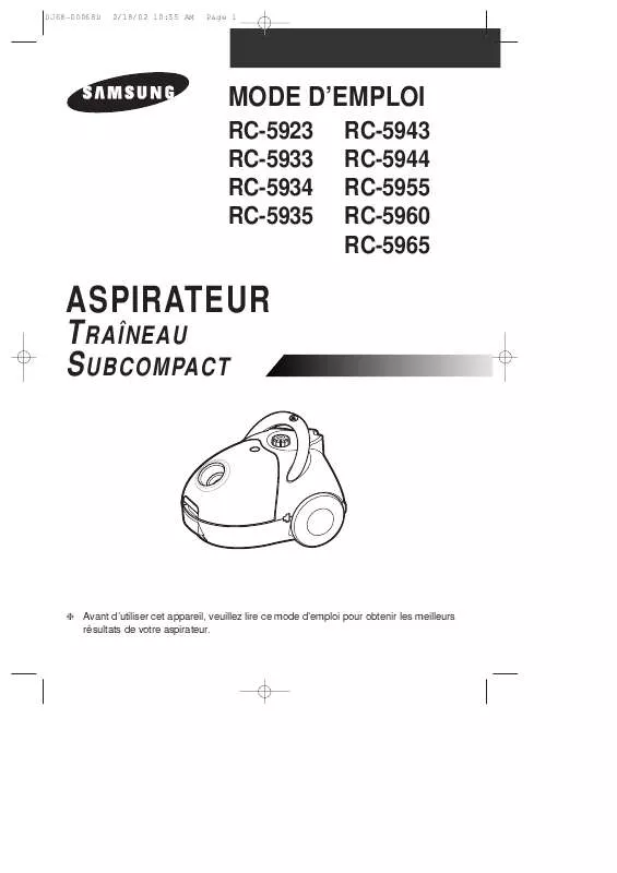 Mode d'emploi SAMSUNG RC-5943