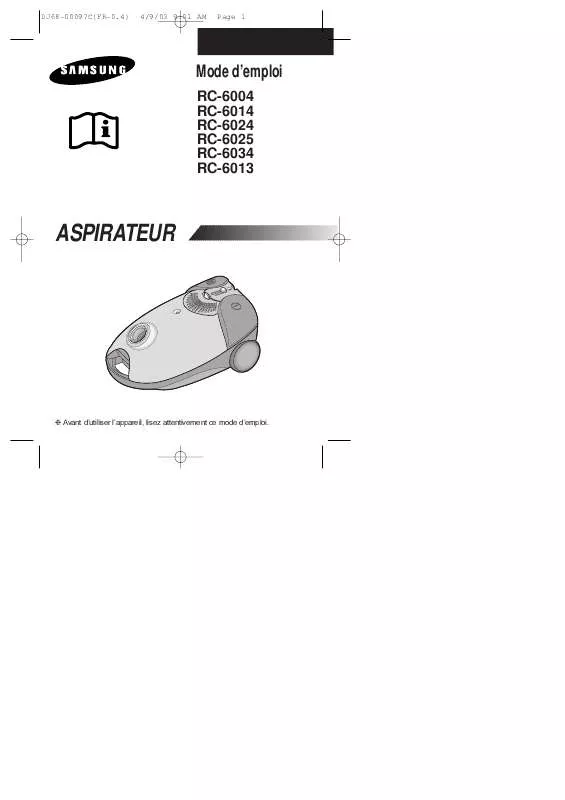 Mode d'emploi SAMSUNG RC-6004