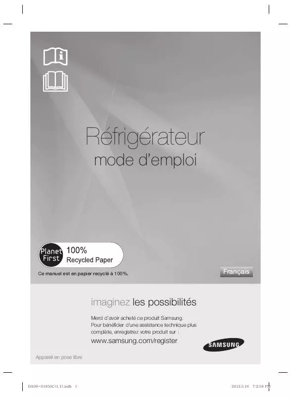 Mode d'emploi SAMSUNG RR61FHMG