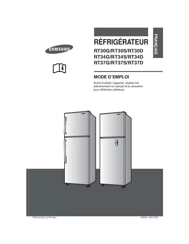 Mode d'emploi SAMSUNG RT34GBSS