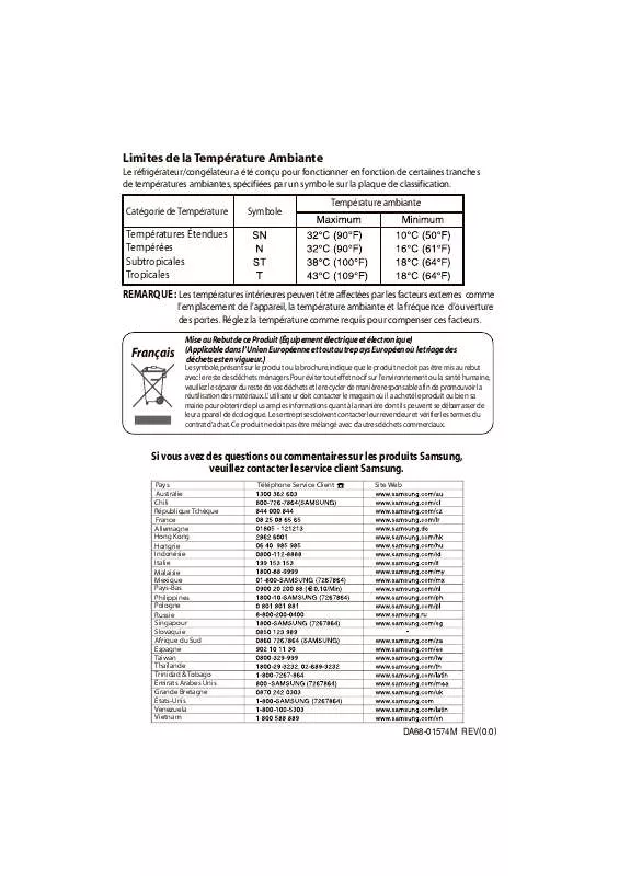 Mode d'emploi SAMSUNG RT41MASW