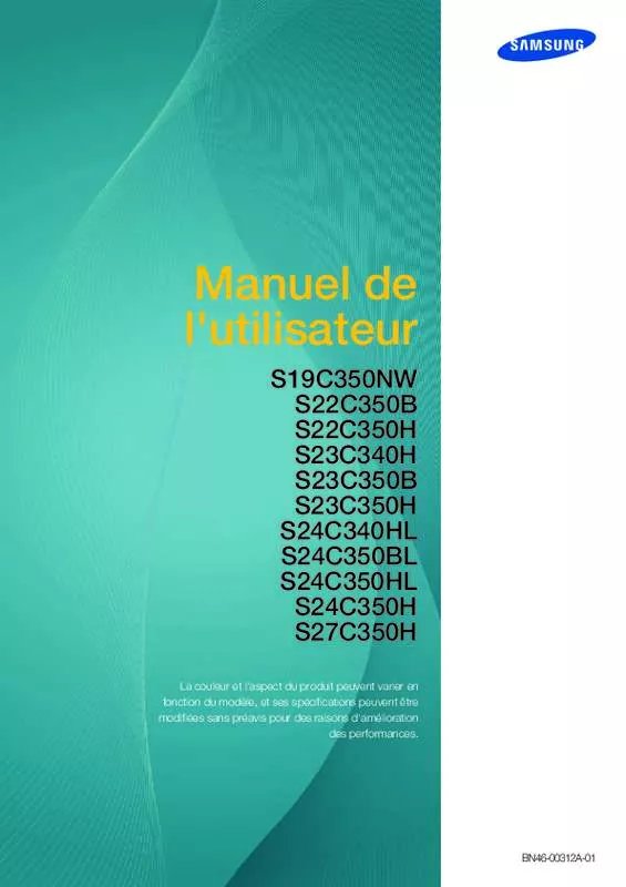 Mode d'emploi SAMSUNG SYNCMASTER S24C350HL