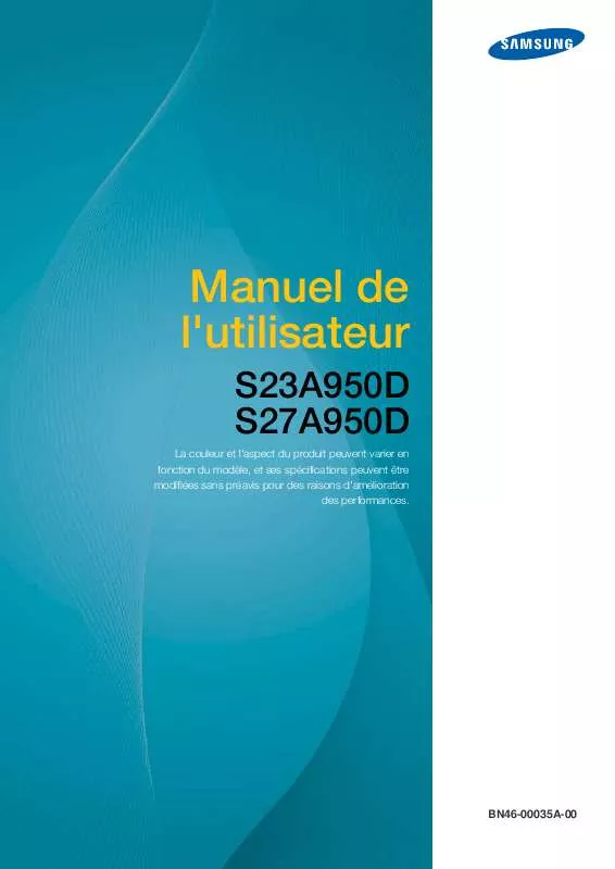 Mode d'emploi SAMSUNG S27A950D