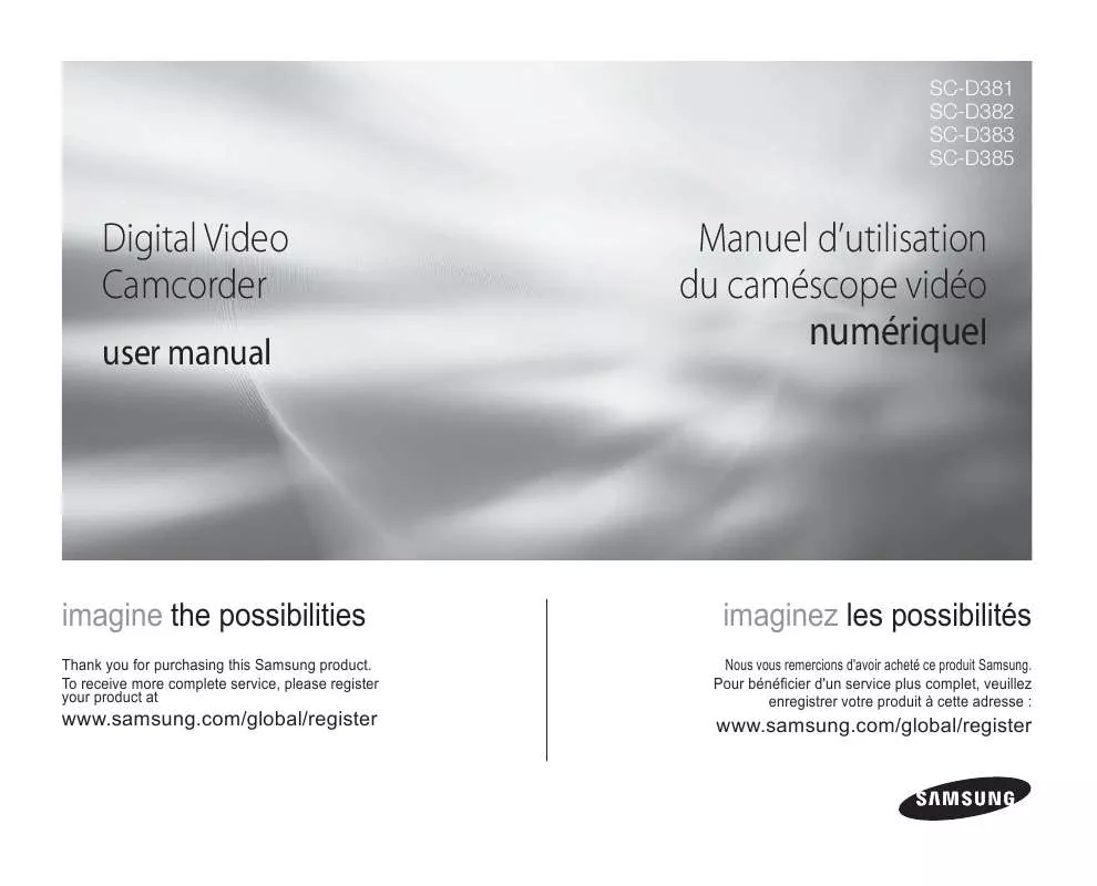 Mode d'emploi SAMSUNG SC-D381