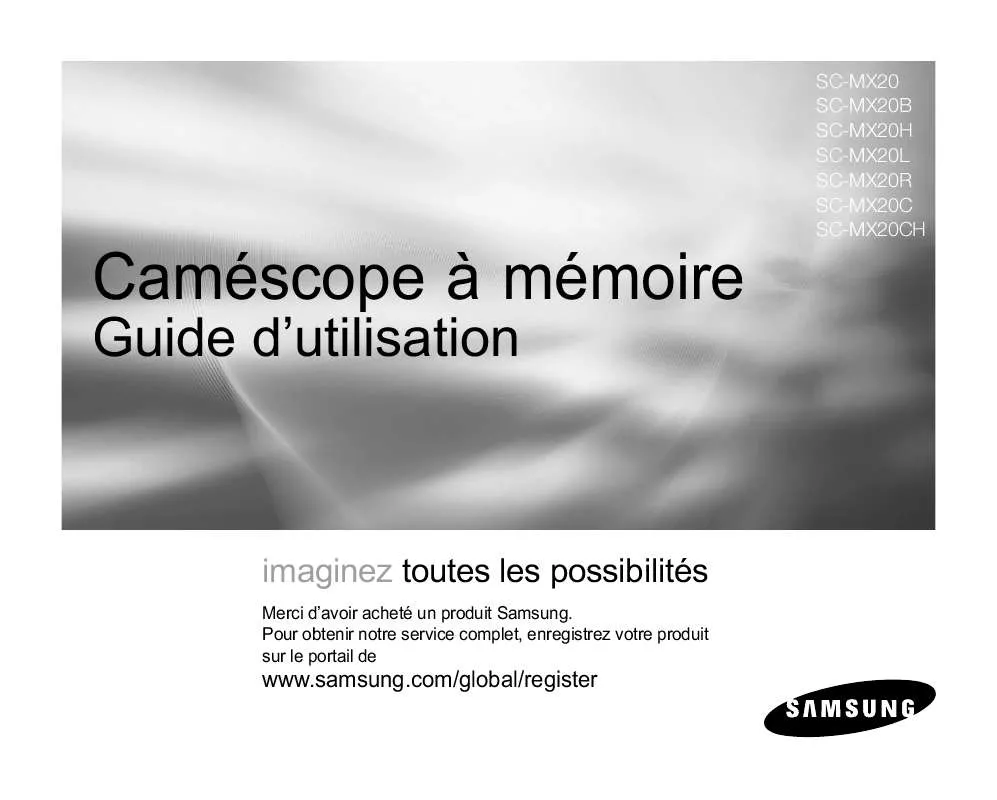 Mode d'emploi SAMSUNG SC-MX20