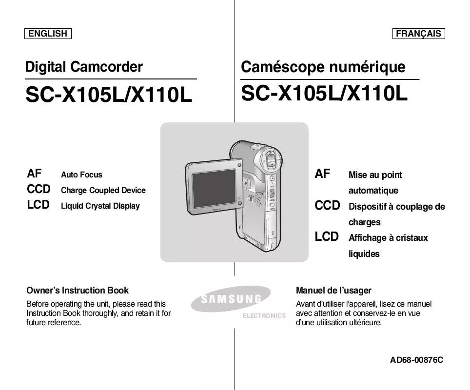 Mode d'emploi SAMSUNG SC-X105L