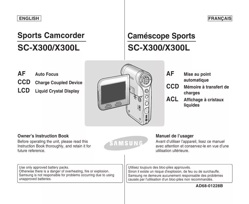 Mode d'emploi SAMSUNG SC-X300