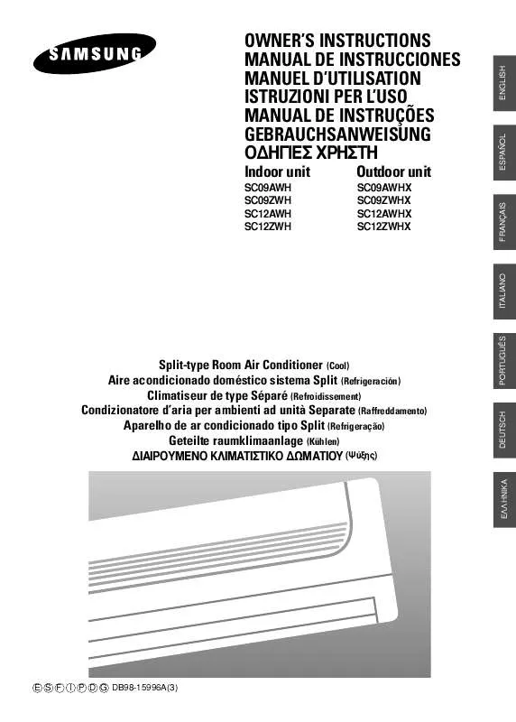 Mode d'emploi SAMSUNG SC-09AWHX