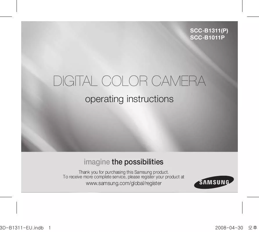 Mode d'emploi SAMSUNG SCC-B1311P