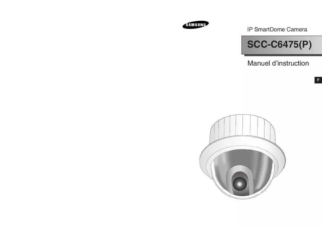 Mode d'emploi SAMSUNG SCC-C6475P