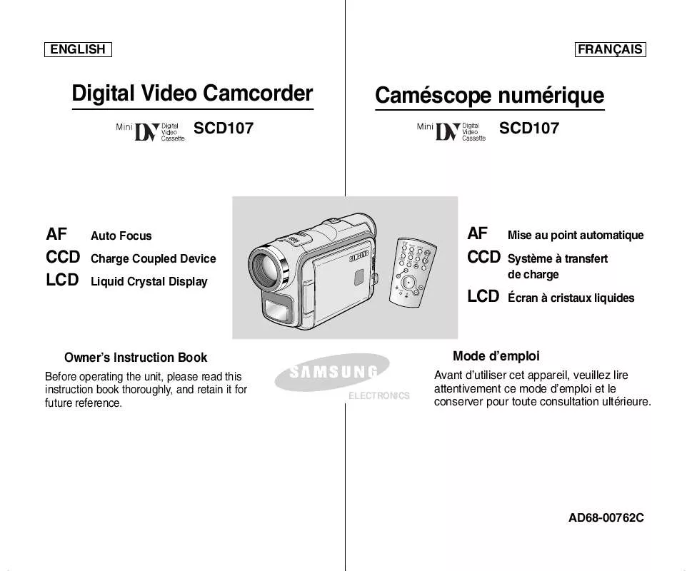 Mode d'emploi SAMSUNG SC-D107