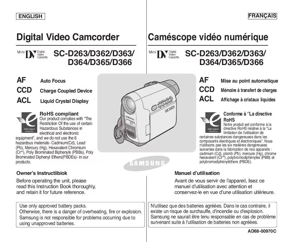 Mode d'emploi SAMSUNG SC-D263