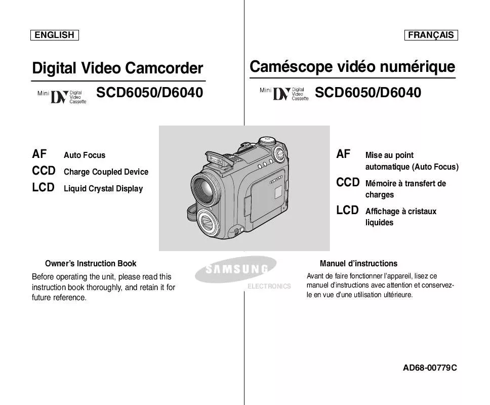 Mode d'emploi SAMSUNG SC-D6040