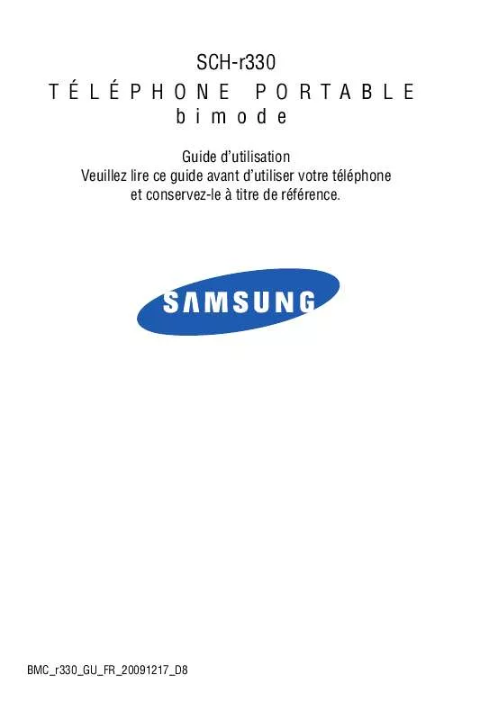 Mode d'emploi SAMSUNG SCH-R330