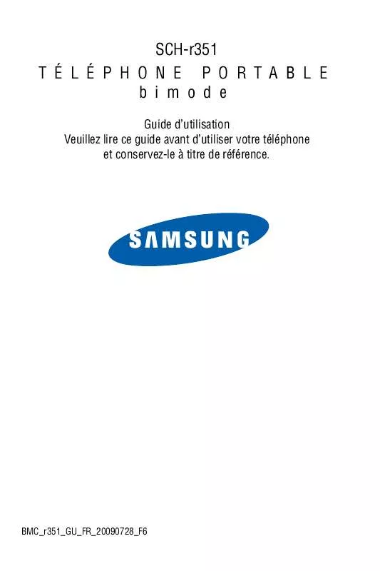 Mode d'emploi SAMSUNG SCH-R351