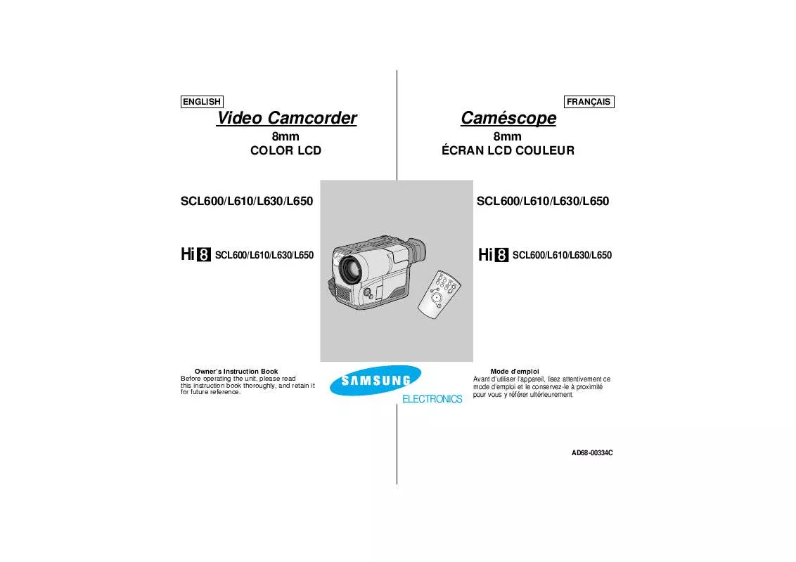 Mode d'emploi SAMSUNG SC-L600