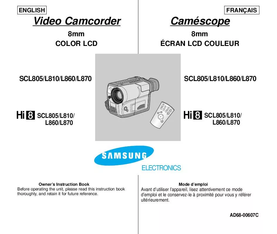 Mode d'emploi SAMSUNG SC-L810