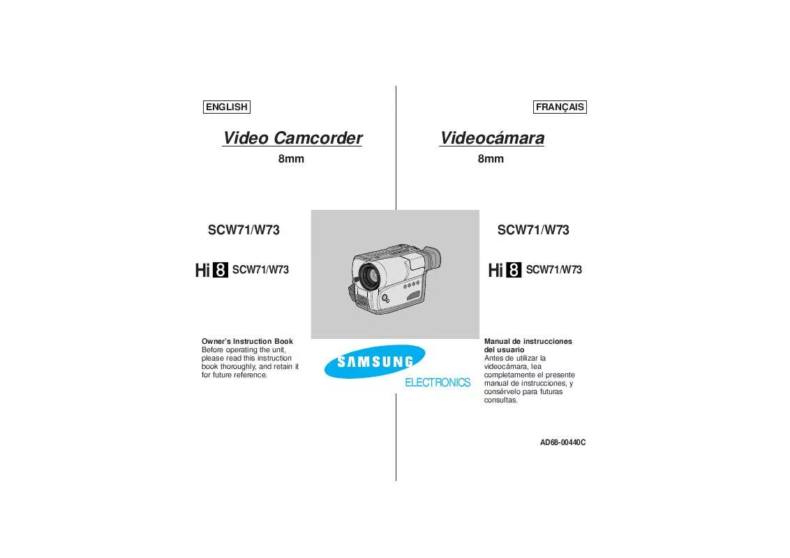 Mode d'emploi SAMSUNG SC-W73