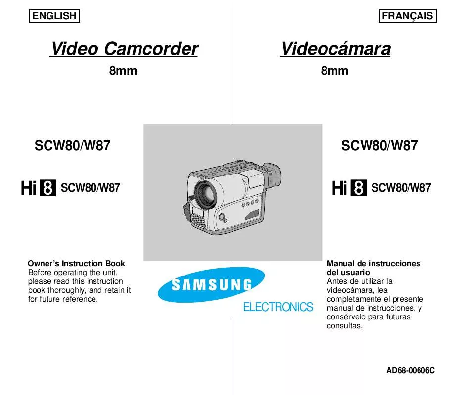 Mode d'emploi SAMSUNG SC-W80