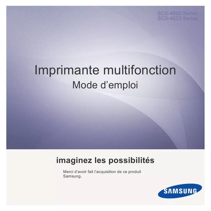 Mode d'emploi SAMSUNG SCX-4623FN