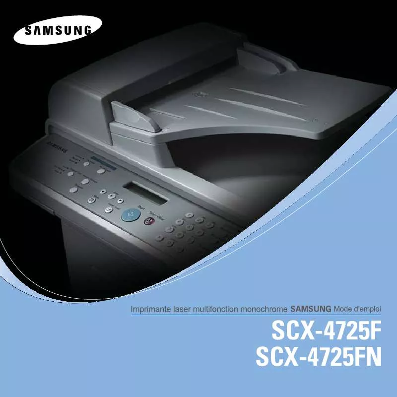 Mode d'emploi SAMSUNG SCX-4725FN