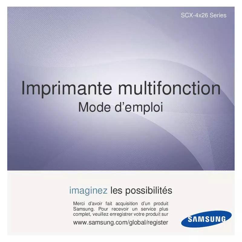 Mode d'emploi SAMSUNG SCX-4826FN